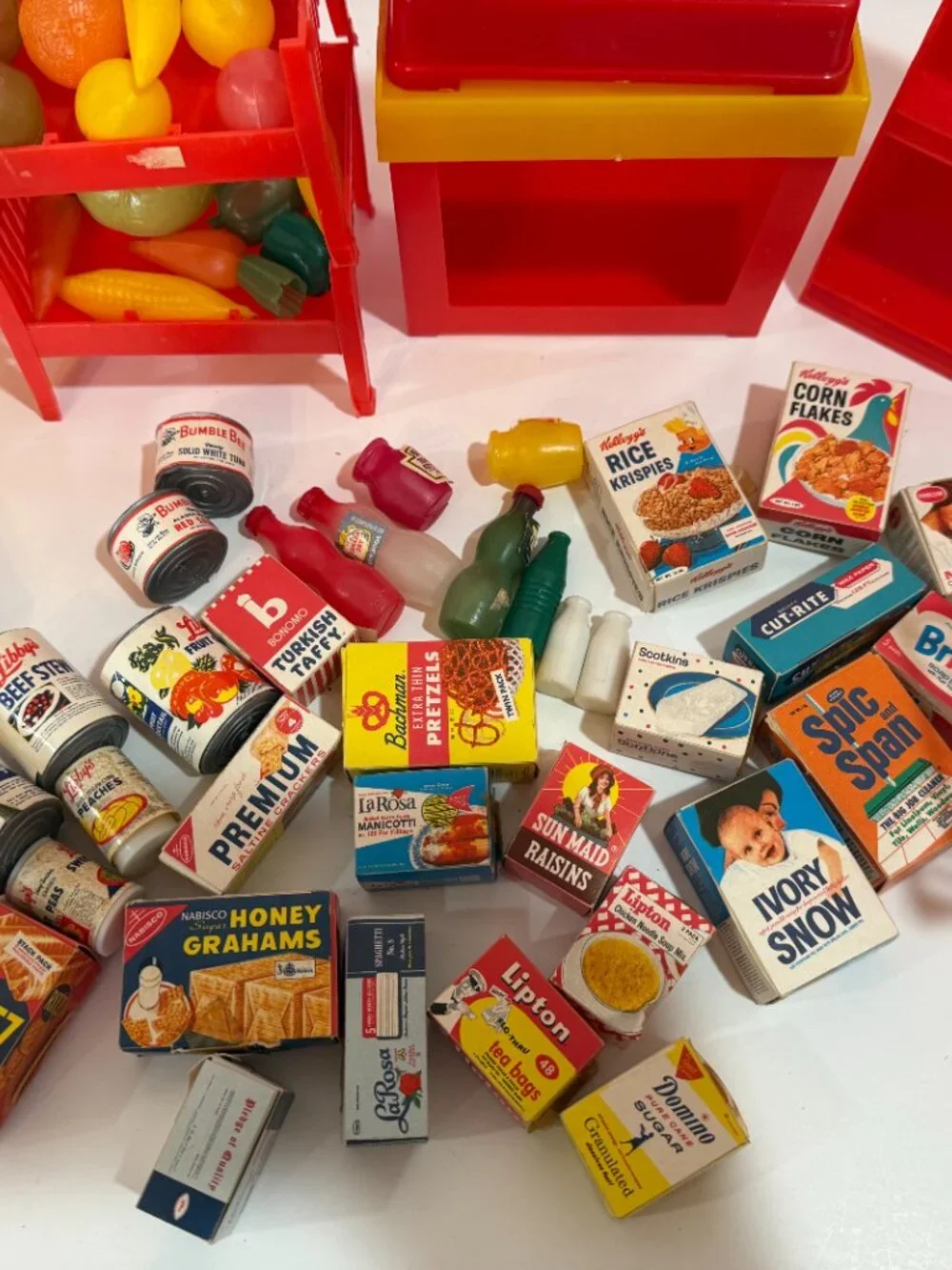 Vintage Amsco Supermarket With Original Box 1965 Shopping Playset W Accessories